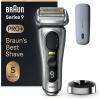 Image Rasoir Électrique Homme Braun Series 9 PRO+ 9527s - Tondeuse De Précision Intégrée, Étui PowerCase, Étanche, 60 Min D'autonomie - Argent