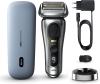 Image Rasoir Électrique Homme Braun Series 9 PRO+ 9527s - Tondeuse De Précision Intégrée, Étui PowerCase, Étanche, 60 Min D'autonomie - Argent