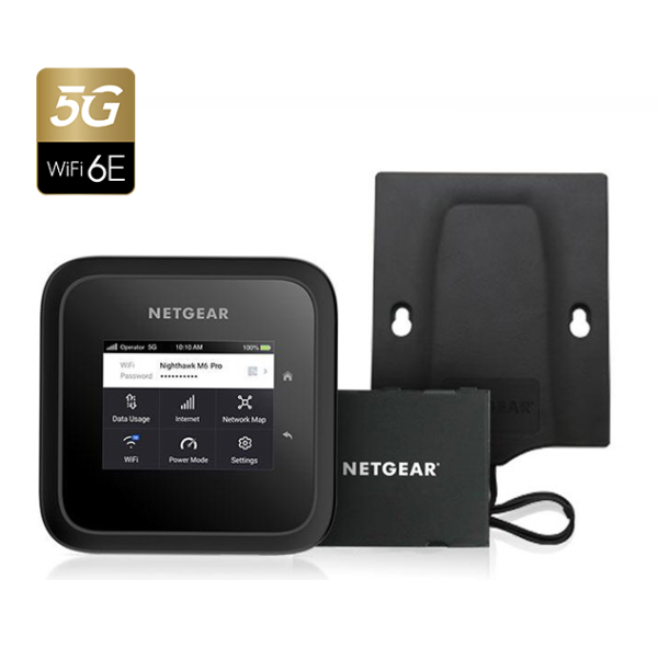 Image Pack Netgear Nighthawk M6 Pro - Routeur Mobile 5G WiFi 6E, 4 Gbps + Antenne 5G & Batterie Supplémentaire