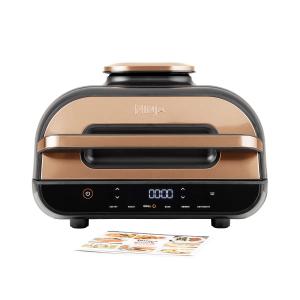 Image Grills d'Intérieur Ninja Foodi AG551EUCP MAX Health - Cuisson Sans Fumée & Polyvalence - Grill & Air Fryer, 6-en-1 - Cuivre/Noir