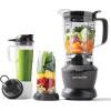 Image Mixeur nutribullet NBF550DG SmartSense 1500 Combo - Blender 1.65L - Acier inoxydable - 1200 Watt - Noir