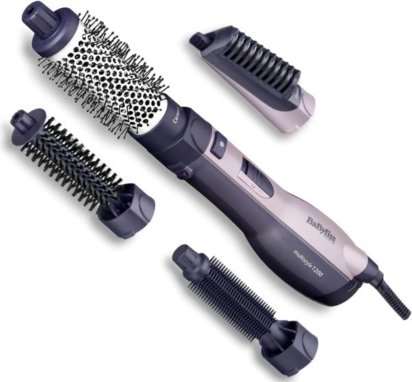 Image Brosse à air chaud Cheveux Femme AS121E Ionic Multistyle - 1200W - 4 accessoires - céramique