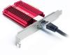 Image Carte Réseau Interne TP-Link TX401 PCIe 10 Gigabit - Câble Ethernet CAT 6A inclus