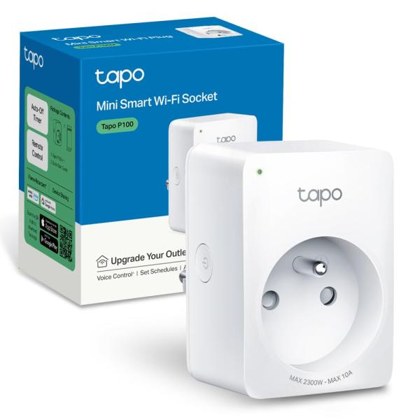 Image Prise Connectée WiFi Tapo P100(FR) - Compatible avec Alexa et Google Home - 10A Type E