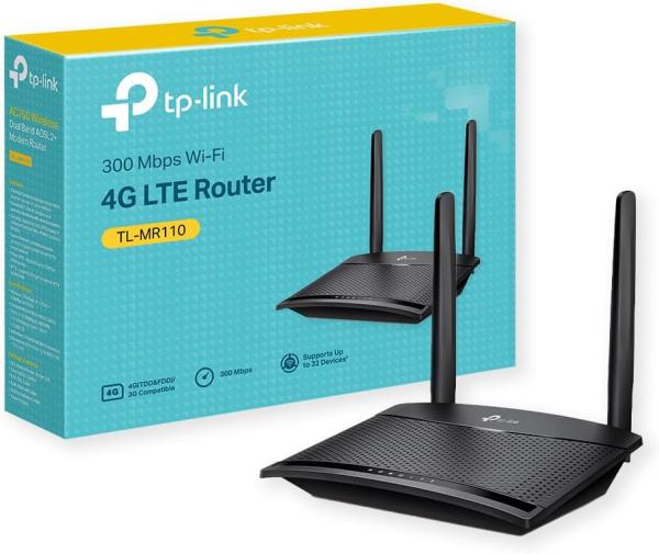 Image Routeur 4G LTE WiFi TP-Link TL-MR110 - Box 4G SIM, Modem 4G, 2 x SMA pour Antenne Externe - Compatible Tout Opérateur