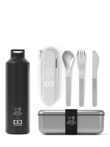 Image Pack Monbento® x Peugeot - Set Lunchbox, Bouteille Isotherme & Couverts Nomades - Edition limitée