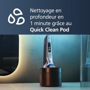 Image Rasoir électrique Homme Philips S9974/55 Series S9000 Wet & Dry - ames Lift & Cut, technologie SkinIQ + Accessoires