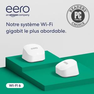 Image Pack 2 Amazon eero 6+ - Routeur Wi-Fi maillé - Ethernet 1,0 Gb/s  - Modèle 2022