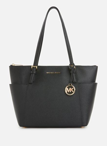 Image Michael Kors Jet Set - Sac Cabas Femme  en Cuir Noir-  27cm x 26cm x 10cm