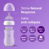 Image Coffret Philips SCY903/61 Avent Natural Response 4 biberons Natural Response 260 ml avec tétines T3 Cadeau