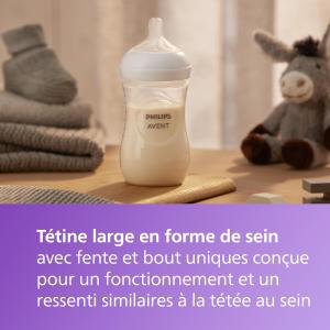 Image Coffret Philips SCY903/61 Avent Natural Response 4 biberons Natural Response 260 ml avec tétines T3 Cadeau