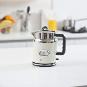 Image Bouilloire Electrique Russell Hobbs 21672-70 Design Vintage Premium - 1,7L, 2400W - Retro Crème