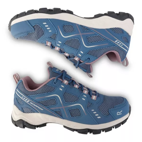 Image Regatta Lady Vendeavour - Chaussures de marche pour Femme - Imperméable, Respirant | Tailles 41 | Bleu