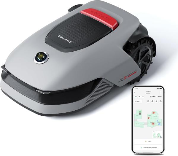 Image Robot Tondeuse à Gazon DREAME A1 Pro - Robotisée sans Fil ontrôle Via App, OmniSense,Gestion intuitive des Zones