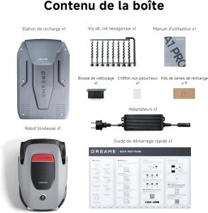 Image Robot Tondeuse à Gazon DREAME A1 Pro - Robotisée sans Fil ontrôle Via App, OmniSense,Gestion intuitive des Zones