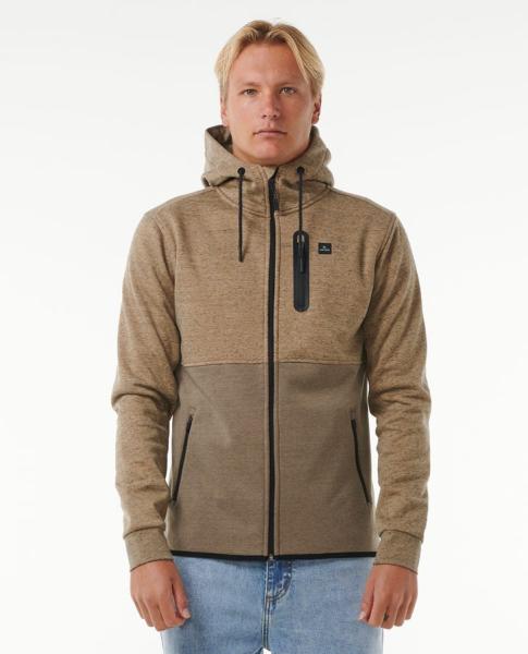 Image Rip Curl Departed Anti Series CFEDB9 - Sweat zippé à capuche Homme - Taille S à XL - Dune Sable
