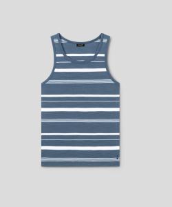 Image Ron Dorff Bering Sea - Débardeur Côtelé à Rayures Irrégulières Homme | Style Moderne et Confort - Bleu mer - Taille S à XXL