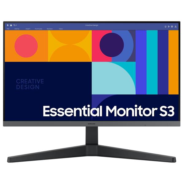 Image Écran PC 24" FHD Samsung LS24C330GAUXEN Essential Monitor S3 - LED Full HD, 1ms, Dalle IPS, 100Hz