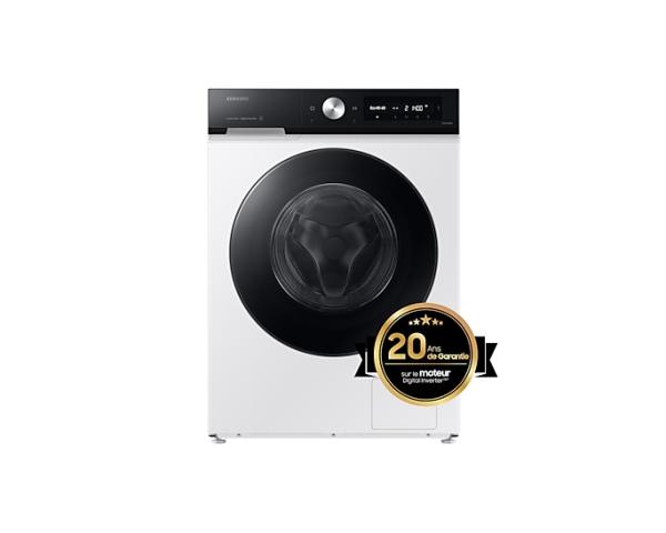 Image Samsung AI Ecobubble™ WW90DB7U94GEU3 - Lave-linge 9kg - Technologie Intelligente, Économie d'Énergie et Performance - Blanc + Filtre Microplastiques FT-MF OFFERT (valeur 148,95€)