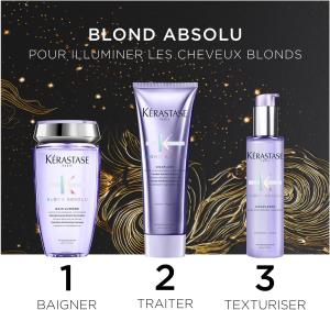 Image Coffret KÉRASTASE Blond Absolu - Bain Lumière + Fondant Cicaflash + Sérum Cicaplasme