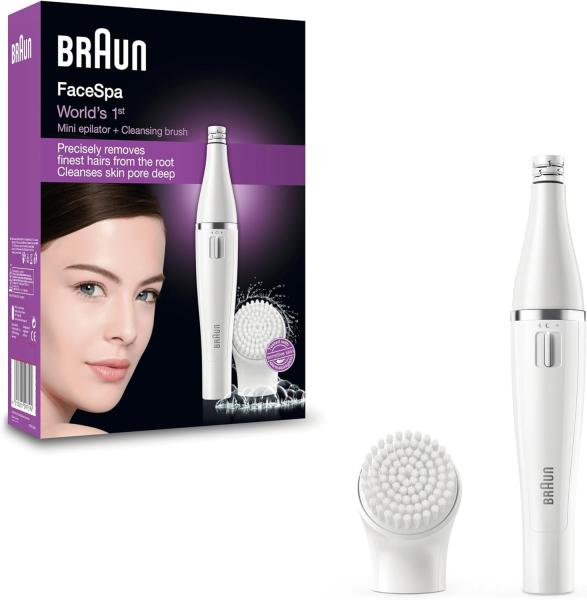 Image Épilateur Visage Femme Braun Face 810 + Brosse Nettoyante visage à micro-oscillations, Argent