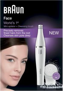 Image Épilateur Visage Femme Braun Face 810 + Brosse Nettoyante visage à micro-oscillations, Argent
