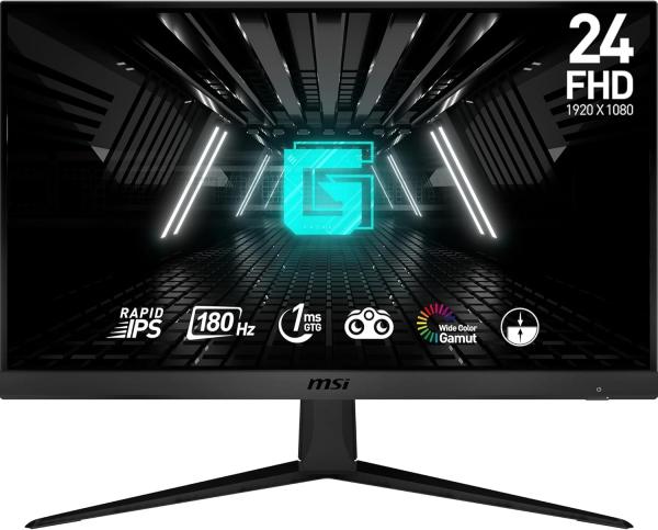 Image Ecran PC Gamer MSI G2412F - 23,8" Full HD - 1920 x 1080 dalle Rapid IPS, 180 Hz / 1ms (GtG) Adaptive Sync - Noir