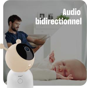 Image Moniteur Bébé OMAJIN by Netatmo OBC-01 Smart Baby Monitor Camera 2K HD, Vision nocturne - Capteur d'humidité et de température