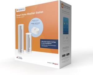 Image Station Météo Netatmo NWS01-AMZ - Intérieur Extérieur Connectée sans Fil avec Support Mural - Compatible Alexa, Apple et Google Home