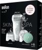 Image Épilateur Avec Tête Large Braun 7-081 Silk-épil 7 SkinSpa + Accessoires - Étanche, Blanc/Argent