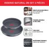 Image Set 2 poêles + Poignée Tefal Ingenio L7669353 Natural On - Revêtement antiadhésif, Empilable - Gris