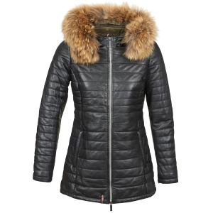 Image Manteau Cuir Femme Oakwood Poppy - Taille S à XL - Noir