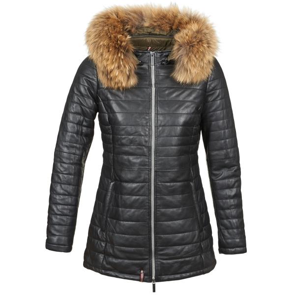 Image Manteau Cuir Femme Oakwood Poppy - Taille S à XL - Noir