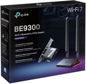 Image Carte WiFi 7 PCIe TP-Link TBE550E  Archer WiFi BE9300Mbps - Tri-Bande, WPA3 - Win 11