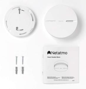 Image Détecteur de Fumée Connecté Netatmo NSA-FR Intelligent - 10 ans de batterie, Tests automatisés - Certifié NF - Blanc