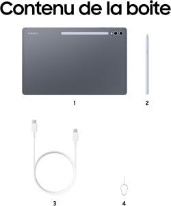 Image Tablette Tactile 14.6'' 5G Samsung Galaxy Tab S10 Ultra - 256 Go + S Pen + Chargeur Secteur Rapide 25W - Version FR