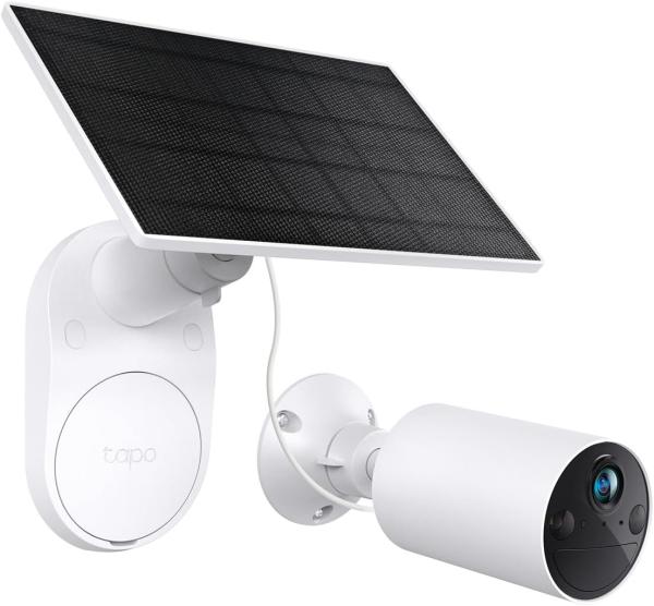 Image Caméra Solaire Extérieure Tapo 2K(3MP) - Sécurité et Surveillance - Vision Nocturne en Couleur - Etanche - Blanc