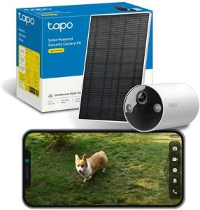 Image Caméra Solaire Extérieure Tapo 2K(3MP) - Sécurité et Surveillance - Vision Nocturne en Couleur - Etanche - Blanc