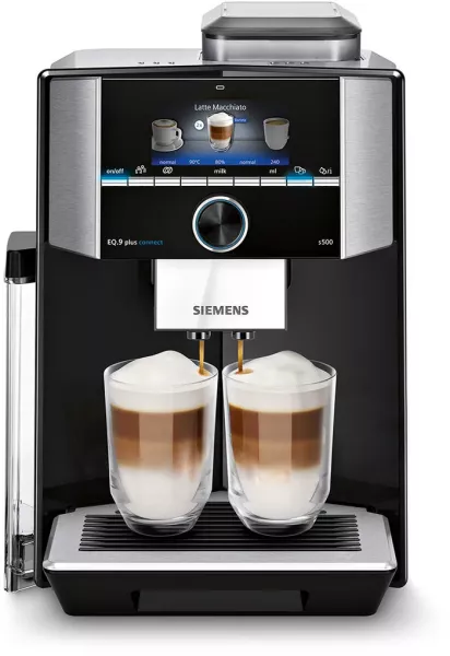 Image Siemens TI9553X9RW  EQ.9 plus connect s500 - Machine à café tout-automatique - Réservoir d'eau - Bac à Lait Amovible - Noir