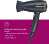 Image Sèche-cheveux de voyage Beurer HC25 - Fonction ionique - 1600W - Ergonomique avec Poignée Rabattable - Noir