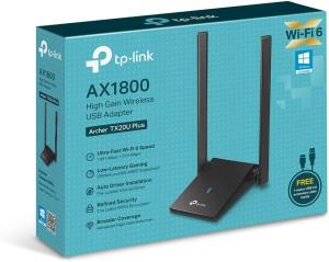 Image Clé WiFi 6 TP-Link Archer TX20U Plus Puissante AX1800 - Antennes Doubles Bande 5 dBi, WPA3, Windows 11 et 10