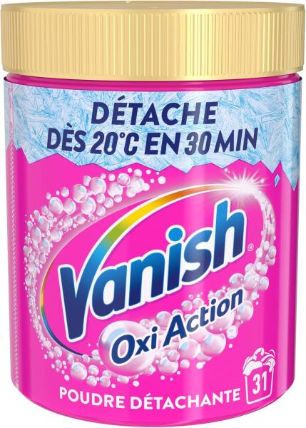 Image Détachant Textile Vanish Oxi Action Booster de Lavage - Anti-décoloration - Détache dès 20°C en 30min - Poudre 940g