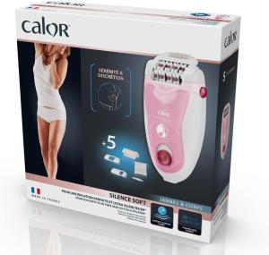 Image Epilateur Femme Calor EP5620C0 Silence Soft - 24 pinces précision, Silencieux, Technologie microcontact, 3 accessoiress,
