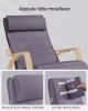 Image SONGMICS B34LYY010G01 - Fauteuil à bascule - Confort et relaxation - Gris clair