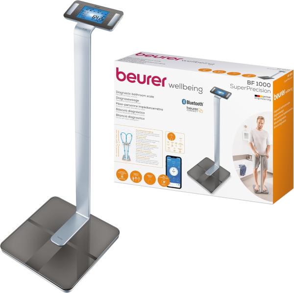 Image Balance Connectée Beurer BF 1000 - Pèse-Personne de Précision avec Application - Mesure Masse Adipeuse
