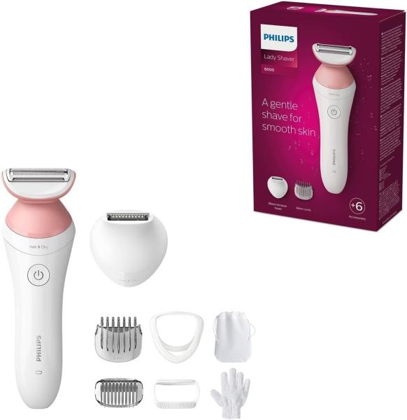 Image Rasoir Femme Philips BRL146/00 Série 6000 sans fil - 6 Accessoires dont tondeuse bikini