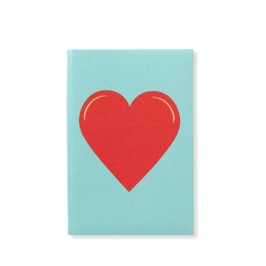 Image Smythson Carnet Chelsea Panama - Cœur, Cerises ou Trèfle à 4 feuilles - Cuir de veau texturé
