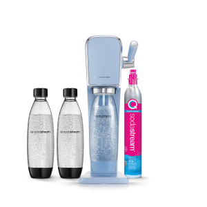Image Sodastream Art Pack Fraîcheur - Machine à eau pétillante + Lot 2 bouteilles Fuse + Bouteille Fuse 1L + Recharge de CO2 à clipser Quick Connect - Blanc, Rouge ou Bleu