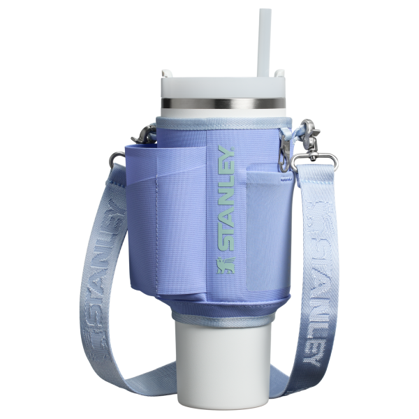 Image Stanley 1913 Quencher Carry-All All Day 1.2L - Sangle Amovible + Sac Fonctionnel - Hydrangea, Rose Quartz, Cream, Noir