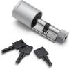 Image Pack Netatmo ‎NDL-EC Serrure intelligente grise et 3 clés intelligentes noires.
